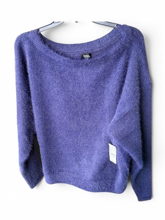 Beverly And Beck Sweaters - NWT Beverly and Beck Ida Off-The-Shoulder Navy Sweater Size Medium HOCO